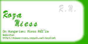 roza miess business card